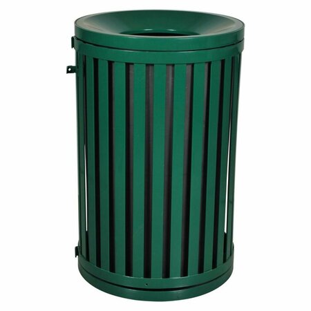 HOT HOUSE DESIGNS 45 Gallon Streetscape Classic Outdoor Trash Receptacle with Swing Door, Hunter Green HO1766485
